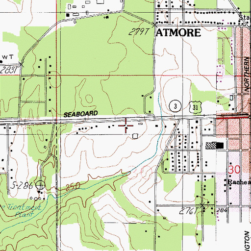 Topographic Map of Kingdom Hall of Jehovahs Witnesses, AL