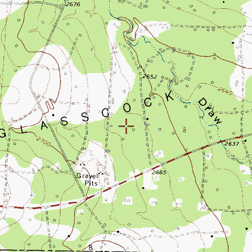 Topographic Map of Howard Glasscock Oil Field, TX