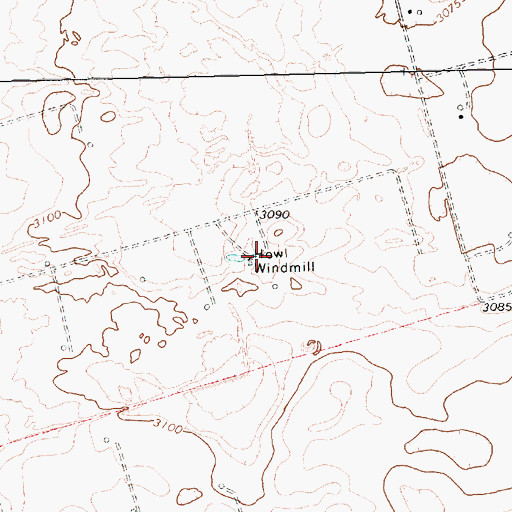 Topographic Map of Howl Windmill, TX