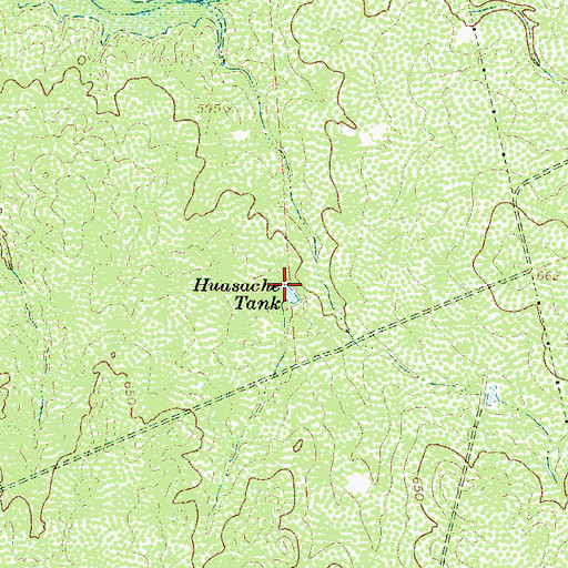 Topographic Map of Huasache Tank, TX