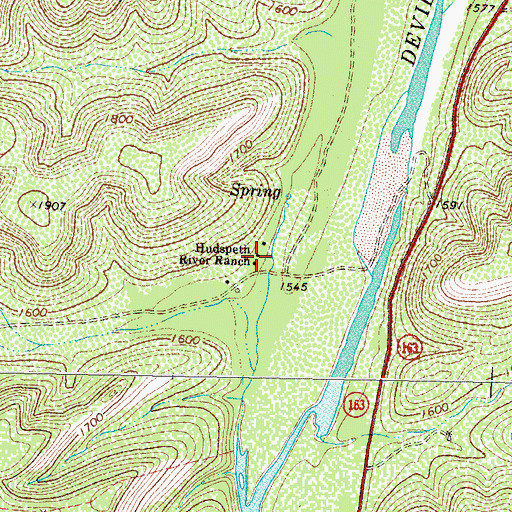 Topographic Map of Hudspeth River Ranch, TX