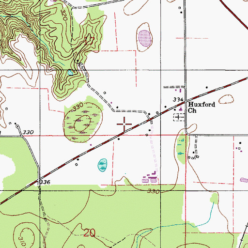 Topographic Map of Local School (historical), AL