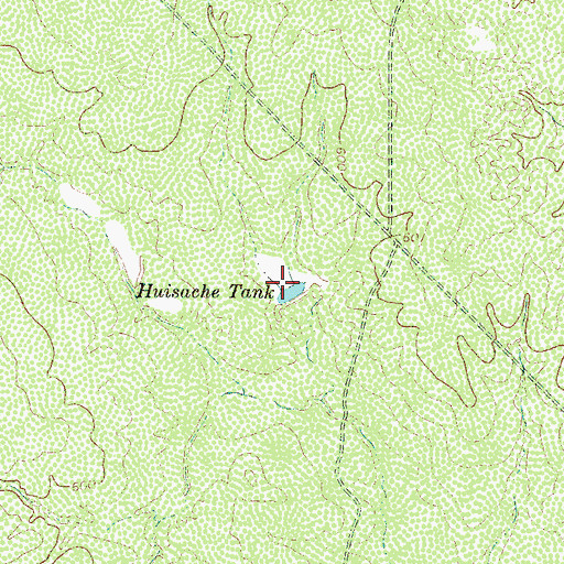 Topographic Map of Huisache Tank, TX