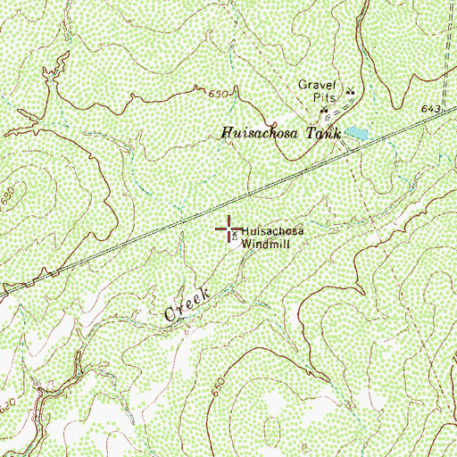 Topographic Map of Huisachosa Windmill, TX