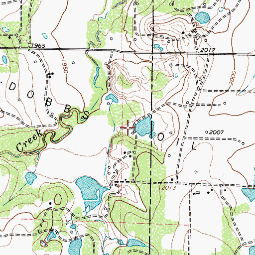 Topographic Map of Hull-Dobbs Oil Field, TX