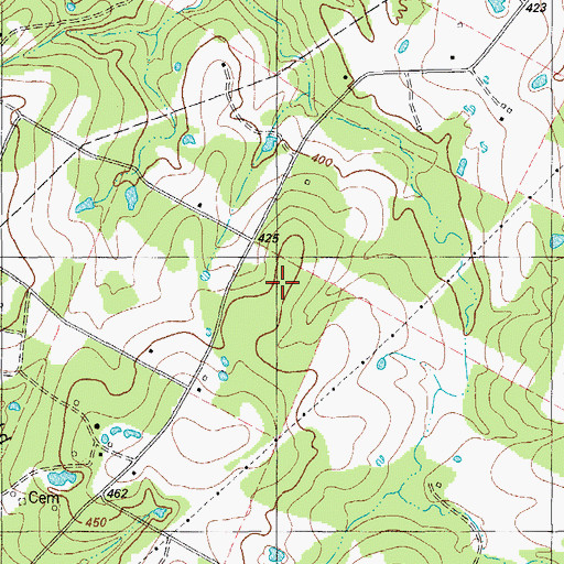 Topographic Map of Humble Camp, TX