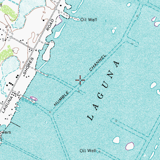Topographic Map of Humble Channel, TX