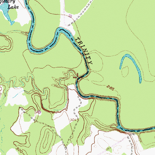 Topographic Map of Humphries Creek, TX
