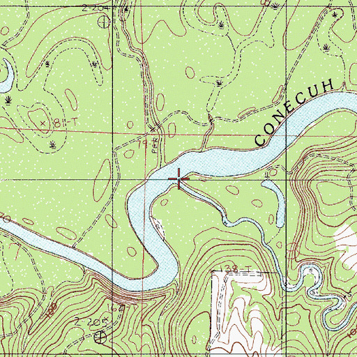 Topographic Map of Mayo Mill Creek, AL