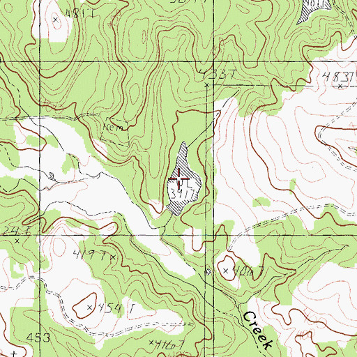 Topographic Map of Hurts Lake, TX