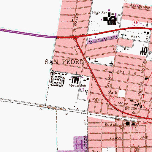 Topographic Map of Hutto School, TX