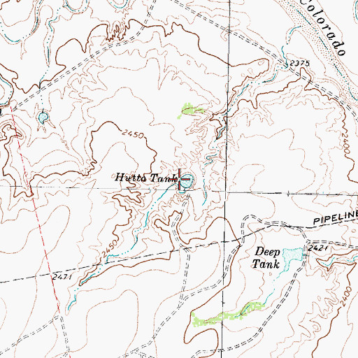 Topographic Map of Hutto Tank, TX