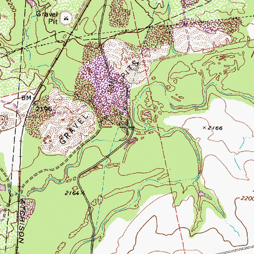 Topographic Map of Idlewild Creek, TX