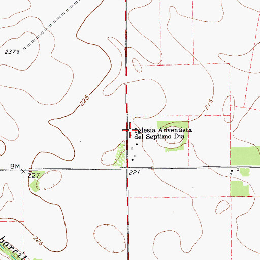 Topographic Map of Iglesia Adventista del Septimo Dia, TX