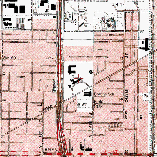 Topographic Map of Incarnate Word Convent, TX