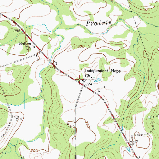 Topographic Map of Independent Hope Church, TX