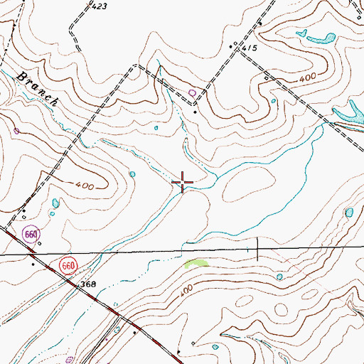 Topographic Map of India Branch, TX