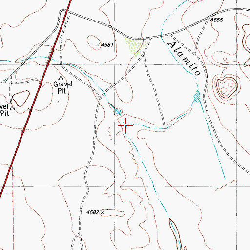 Topographic Map of Indian Creek, TX