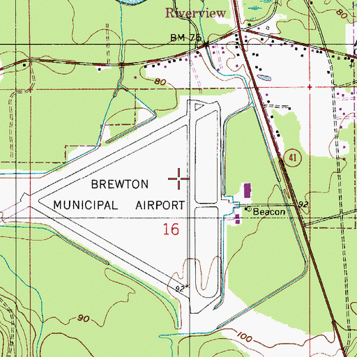 Topographic Map of Nathansville Post Office (historical), AL