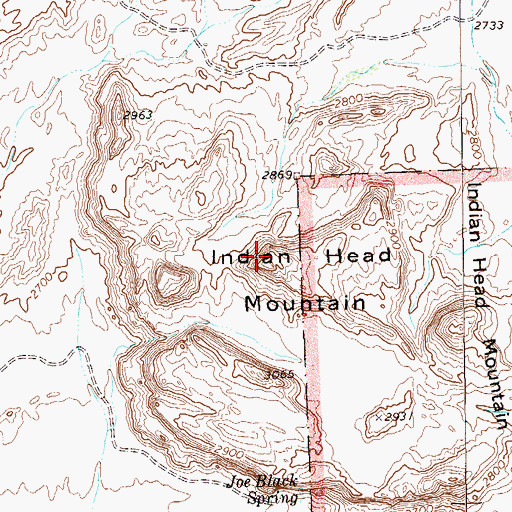 Topographic Map of Indian Head Mountain, TX