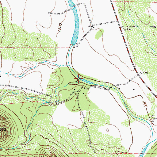 Topographic Map of Indian Hollow, TX