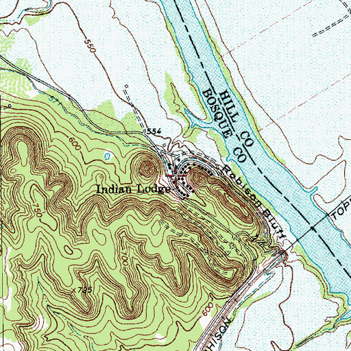 Topographic Map of Indian Lodge, TX