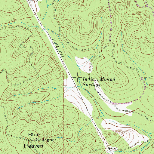 Topographic Map of Indian Mound Springs, TX