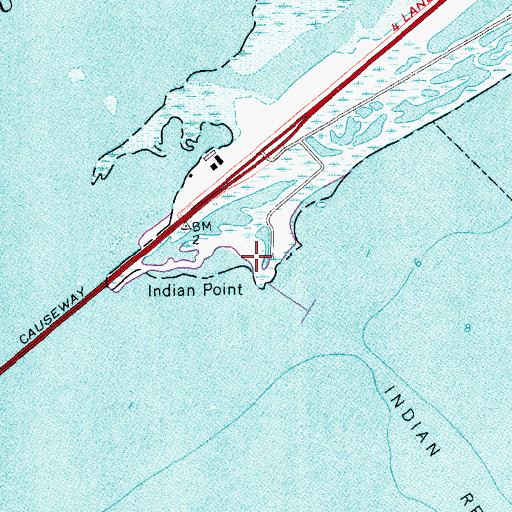 Topographic Map of Indian Point, TX