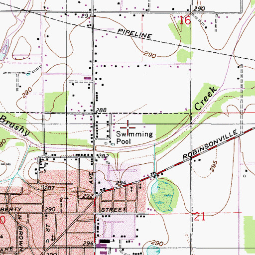 Topographic Map of North Eighth Avenue City Park, AL