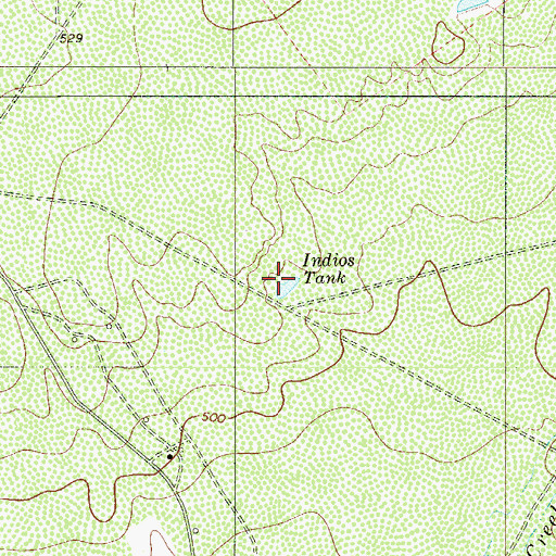 Topographic Map of Indias Tank, TX