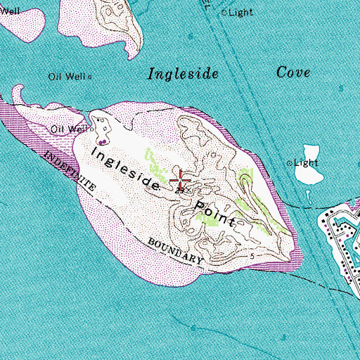 Topographic Map of Ingleside Point, TX