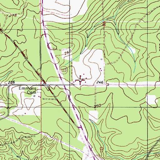Topographic Map of Osaka Church, AL
