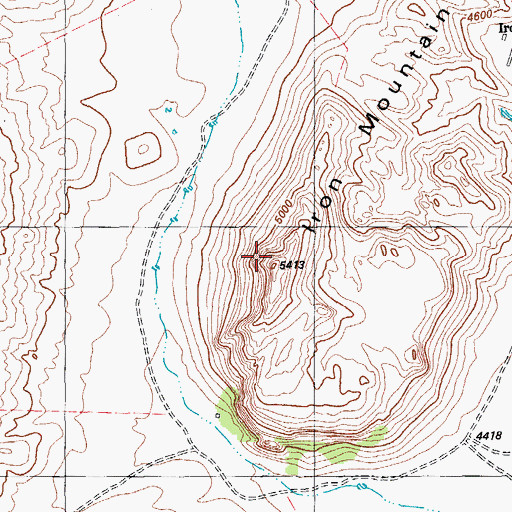 Topographic Map of Iron Mountain, TX