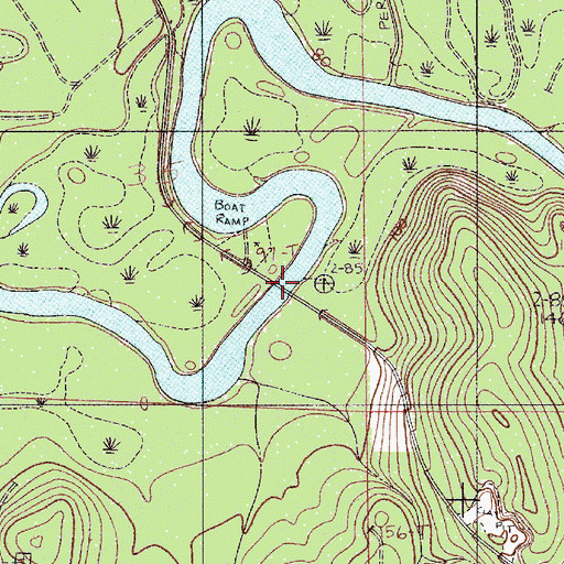 Topographic Map of Parker Bridge, AL