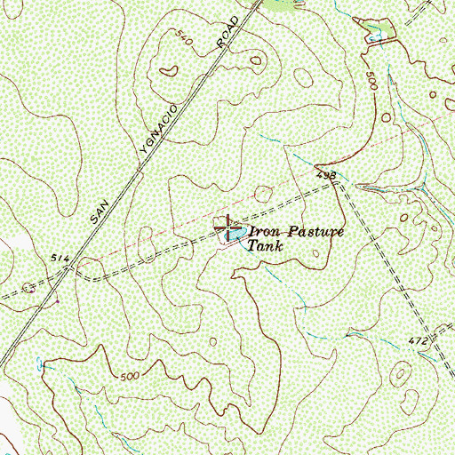 Topographic Map of Iron Pasture Tank, TX