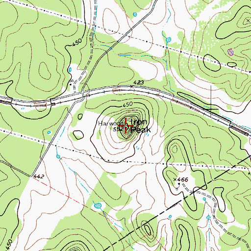 Topographic Map of Iron Peak, TX