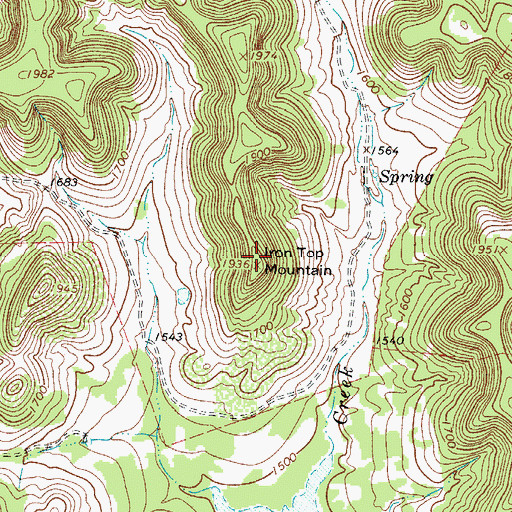 Topographic Map of Iron Top Mountain, TX