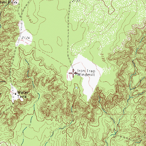 Topographic Map of Iron Trap Windmill, TX