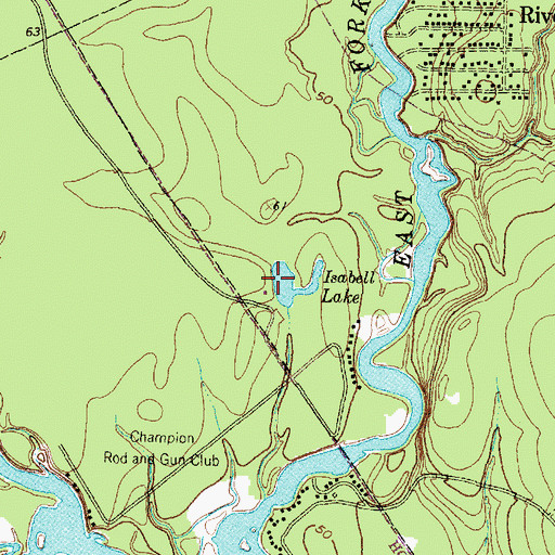 Topographic Map of Isabell Lake, TX