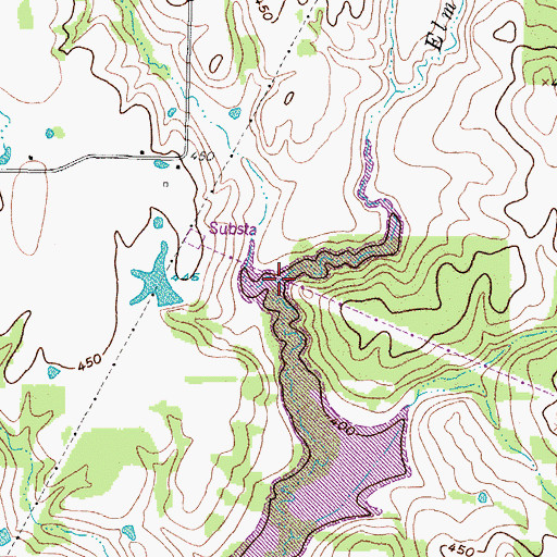 Topographic Map of Ishmeal Branch, TX