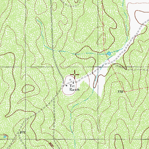 Topographic Map of J Vanham, TX