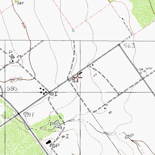 Topographic Map of JA Oelkes, TX