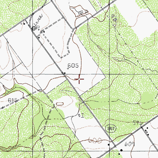 Topographic Map of JJ Mowels, TX