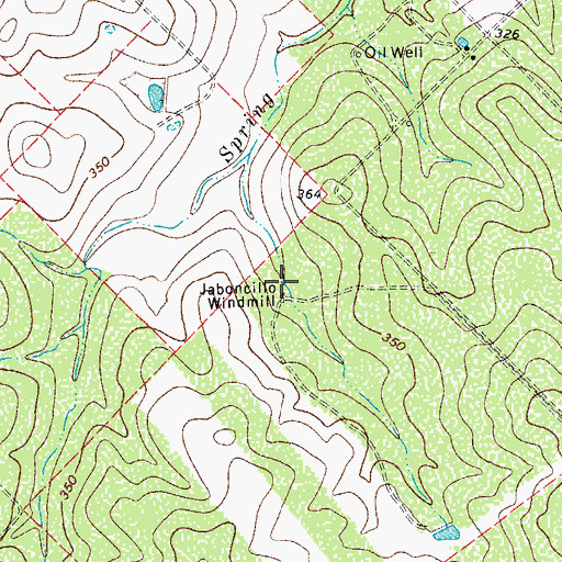 Topographic Map of Jaboncillo Windmill, TX