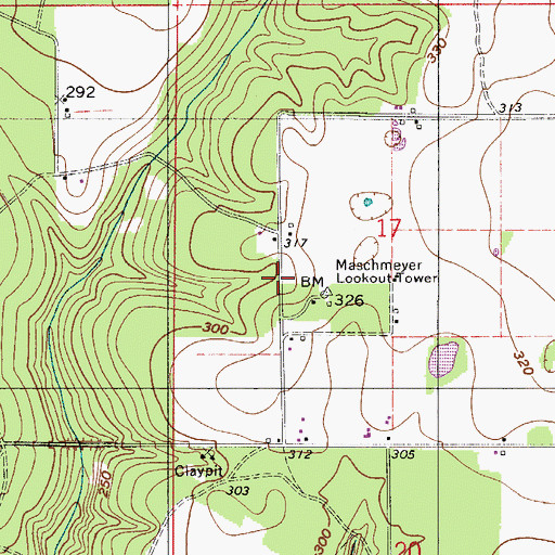 Topographic Map of Pineview, AL
