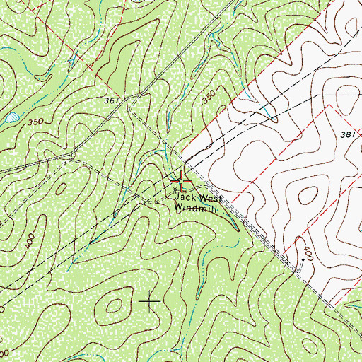 Topographic Map of Jack West Windmill, TX