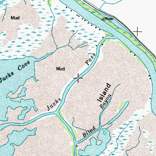 Topographic Map of Jacks Pass, TX