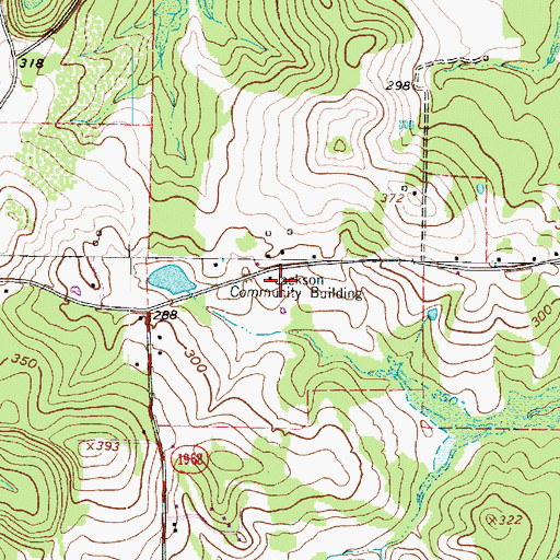 Topographic Map of Jackson Community Building, TX