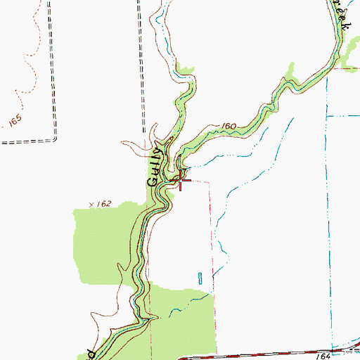 Topographic Map of Jackson Creek, TX