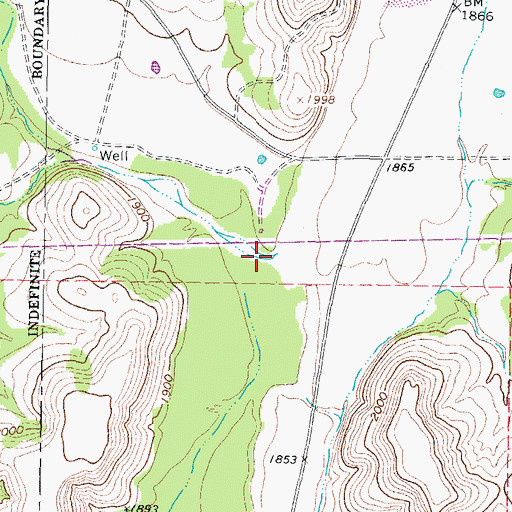 Topographic Map of Jackson Draw, TX